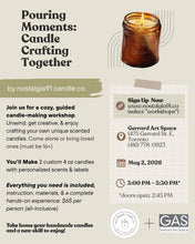 Load image into Gallery viewer, Pouring Moments: Candle Crafting Together
